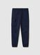 Blue cargo joggers with drawstring_4