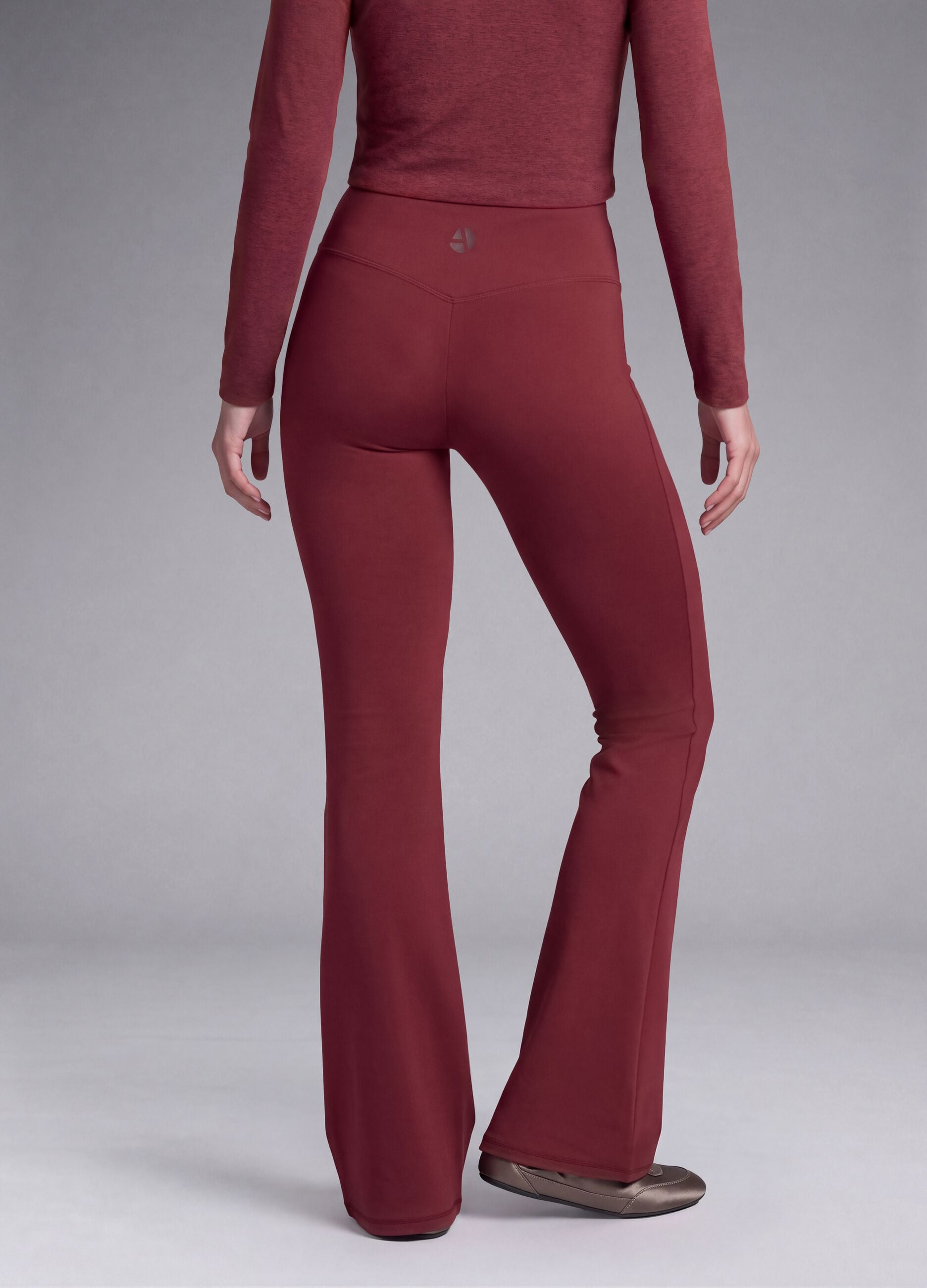 Leggings rossi flare in tessuto elasticizzato traspirante ALTAVIA STUDIO