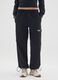 Black Stretch Fabric Cargo Trousers Regular Fit Everlast_1