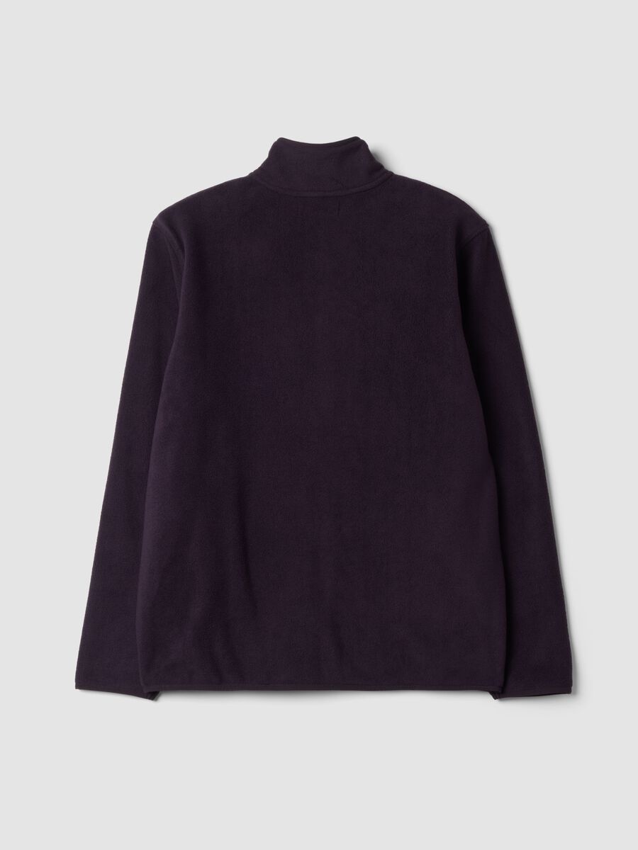 Felpa viola in pile con colletto regular fit_2