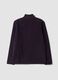 Felpa viola in pile con colletto regular fit_2