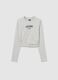 White Stretch Cotton Regular Fit Girls' Top_0