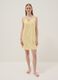 Yellow pure cotton nightdress with straps and lemon print_0