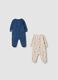 2-pack of multicolour dinosaur print cotton-blend sleepsuits for baby_1