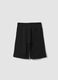 Boys' black 100% cotton comfort-fit shorts_1