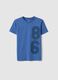 Boy's regular fit pure cotton blue T-shirt with print_0
