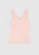 Pink viscose blend tank top with regular fit_0