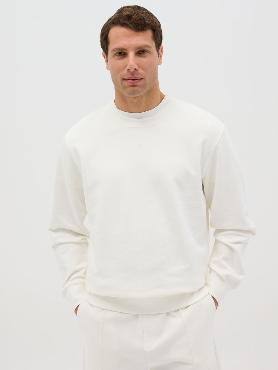 Oversized sweatshirt with round neck_0