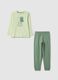 Children's green pure cotton pyjamas regular fit with tree print_0
