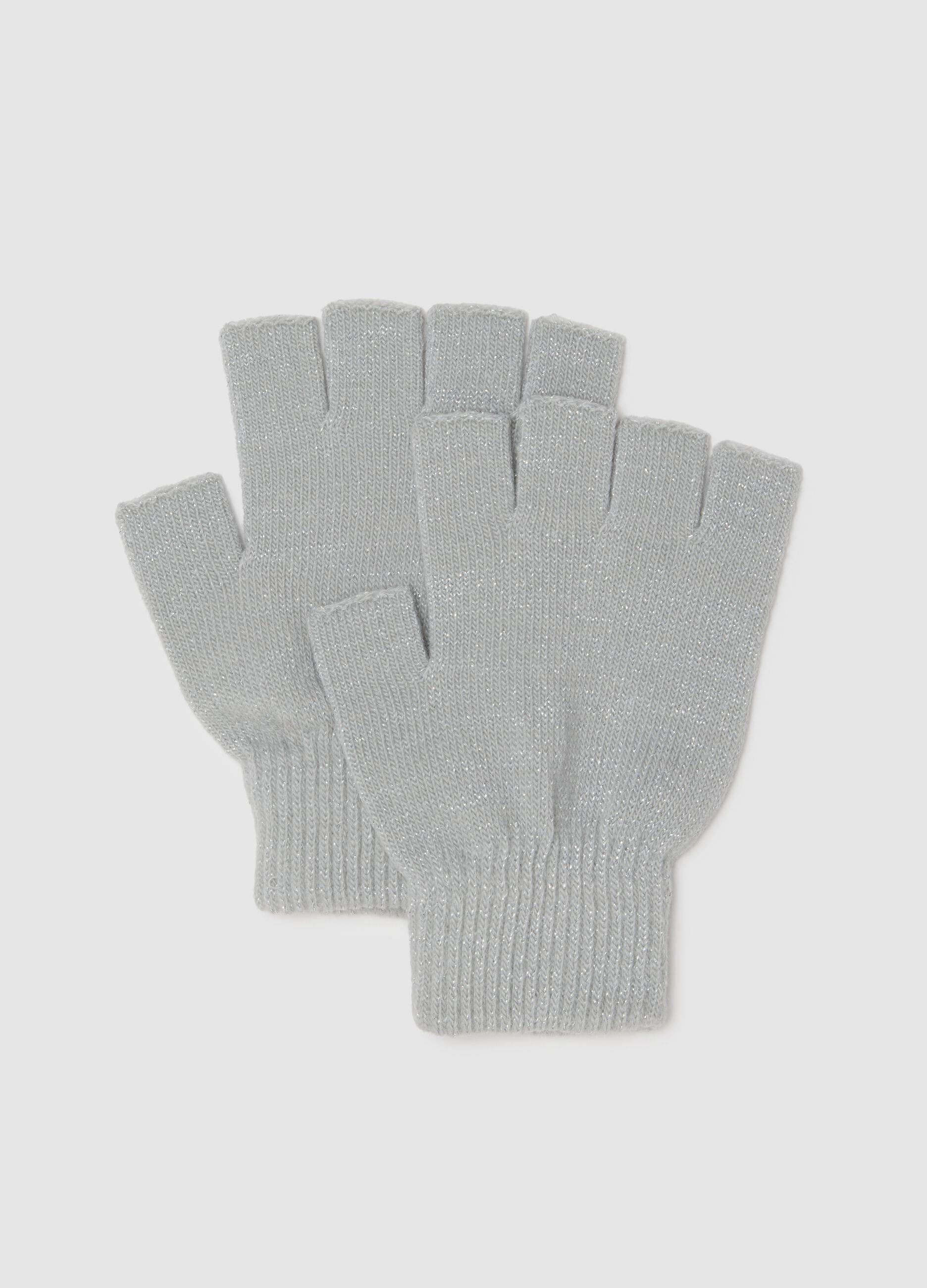 Grey Fingerless Gloves
