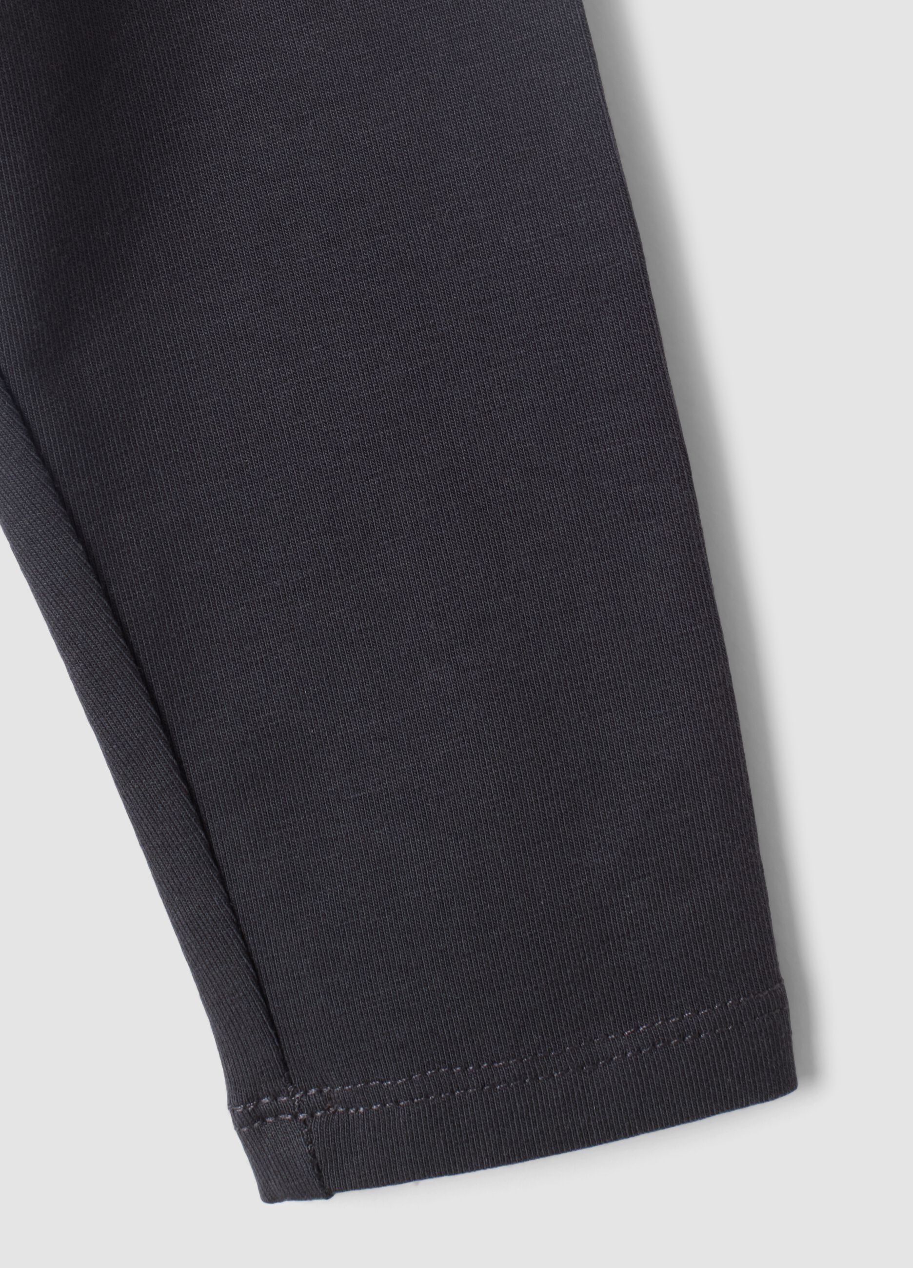 Girls&rsquo; black organic cotton-blend slim-fit leggings
