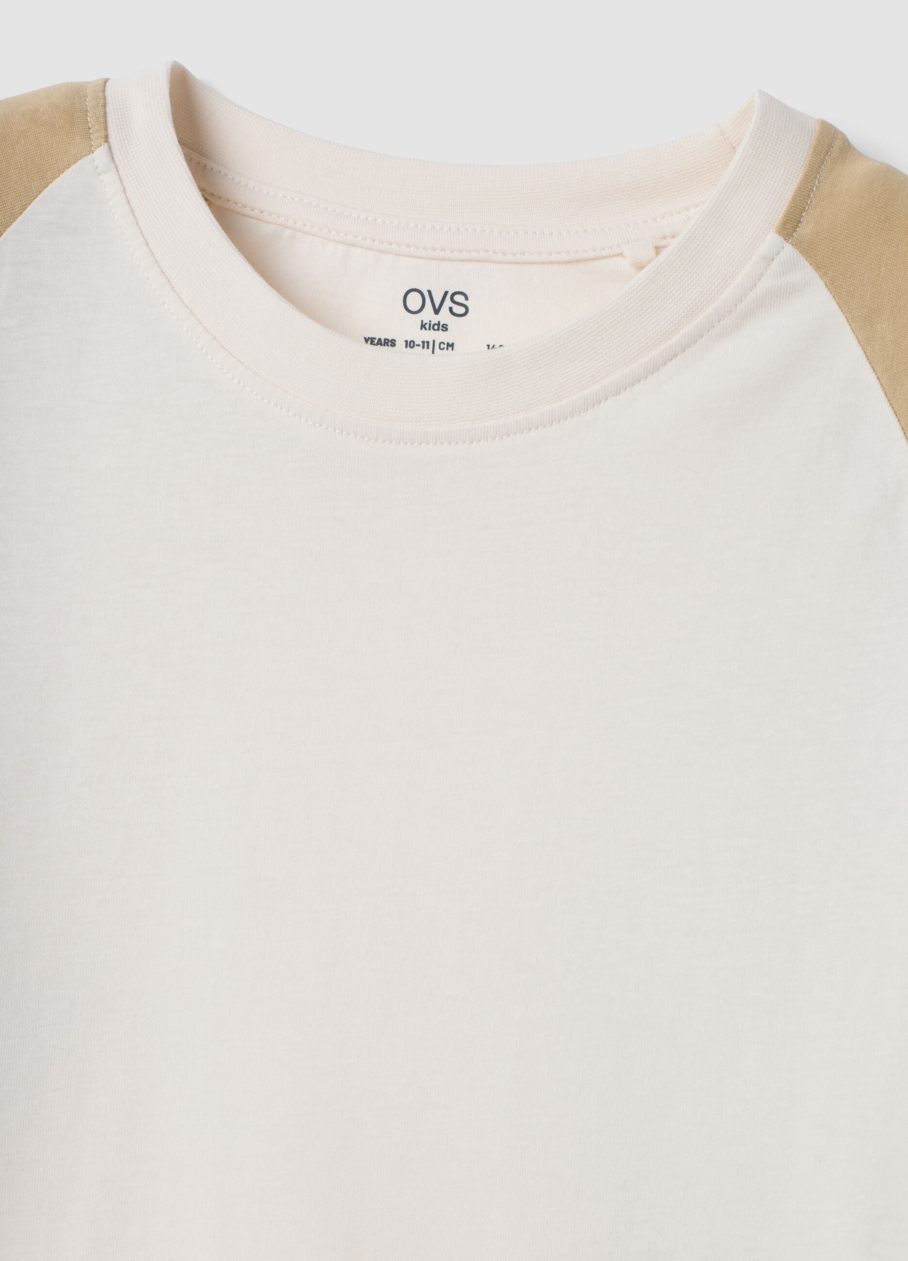 White pure organic cotton crew-neck T-shirt