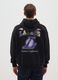 Black Hooded Sweatshirt with Los Angeles Lakers Logo_2