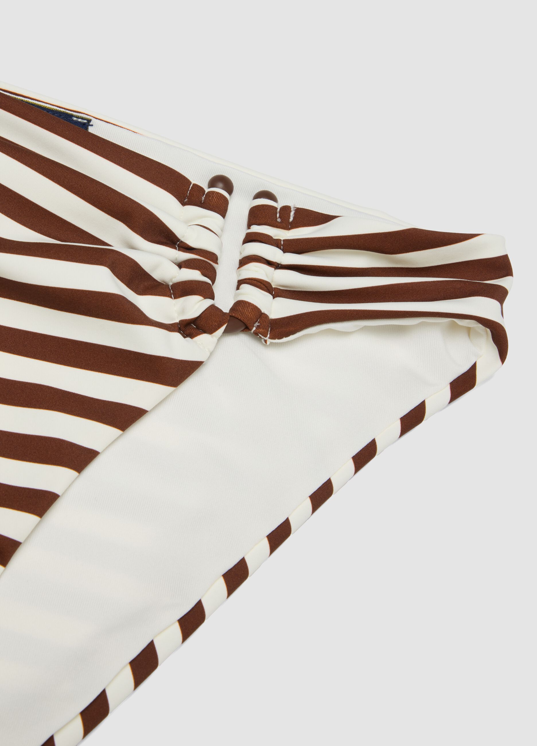 Multicolour striped stretch bikini briefs