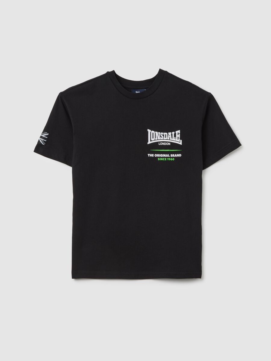 Lonsdale Black T-shirt with Boxing Gloves Print_3