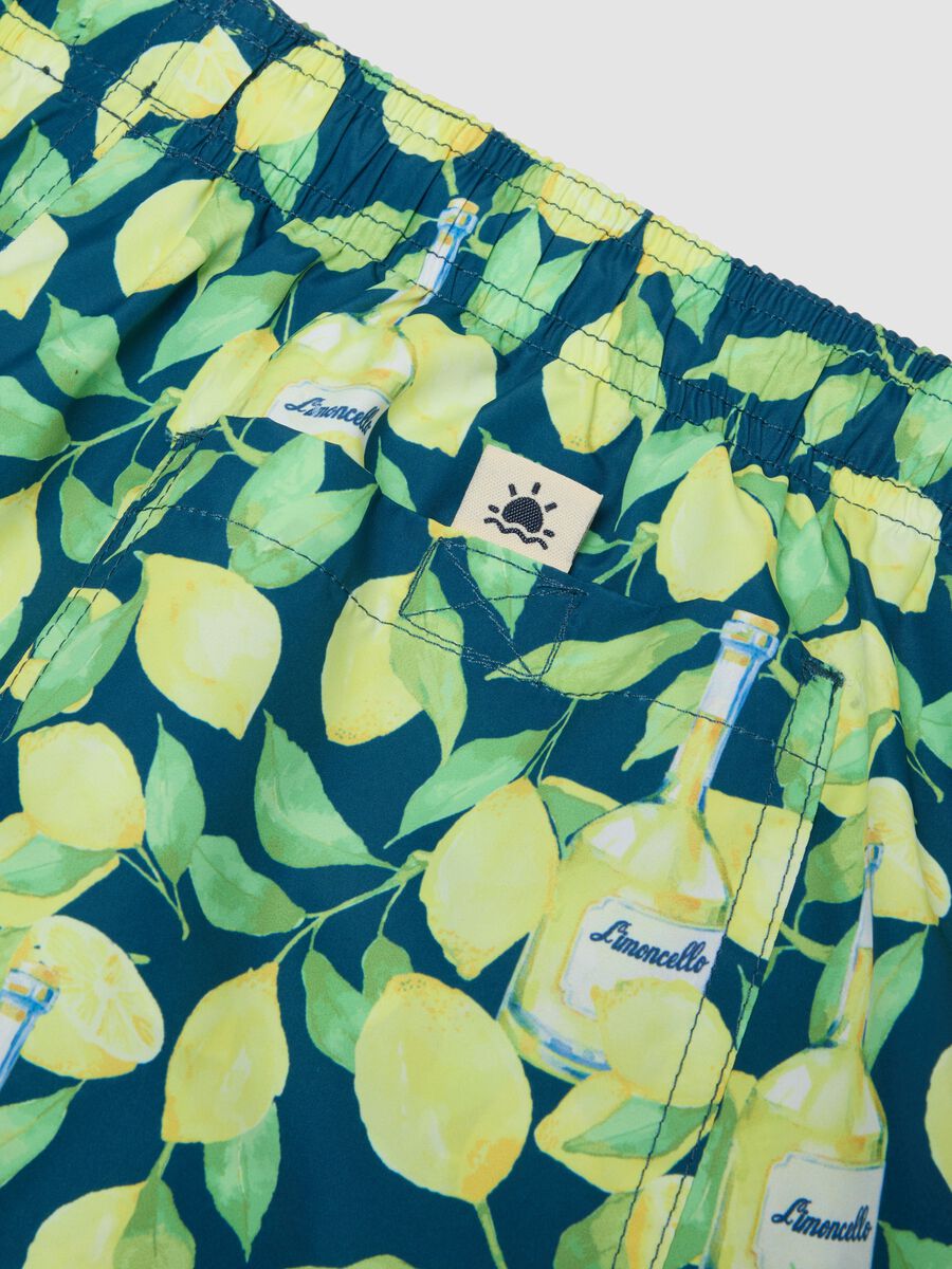Costume boxer blu con stampa Limoncello_1