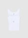 Boys' white undershirts twin pack in pure cotton regular fit_2