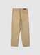 Boys' relaxed fit beige pure cotton jeans_4