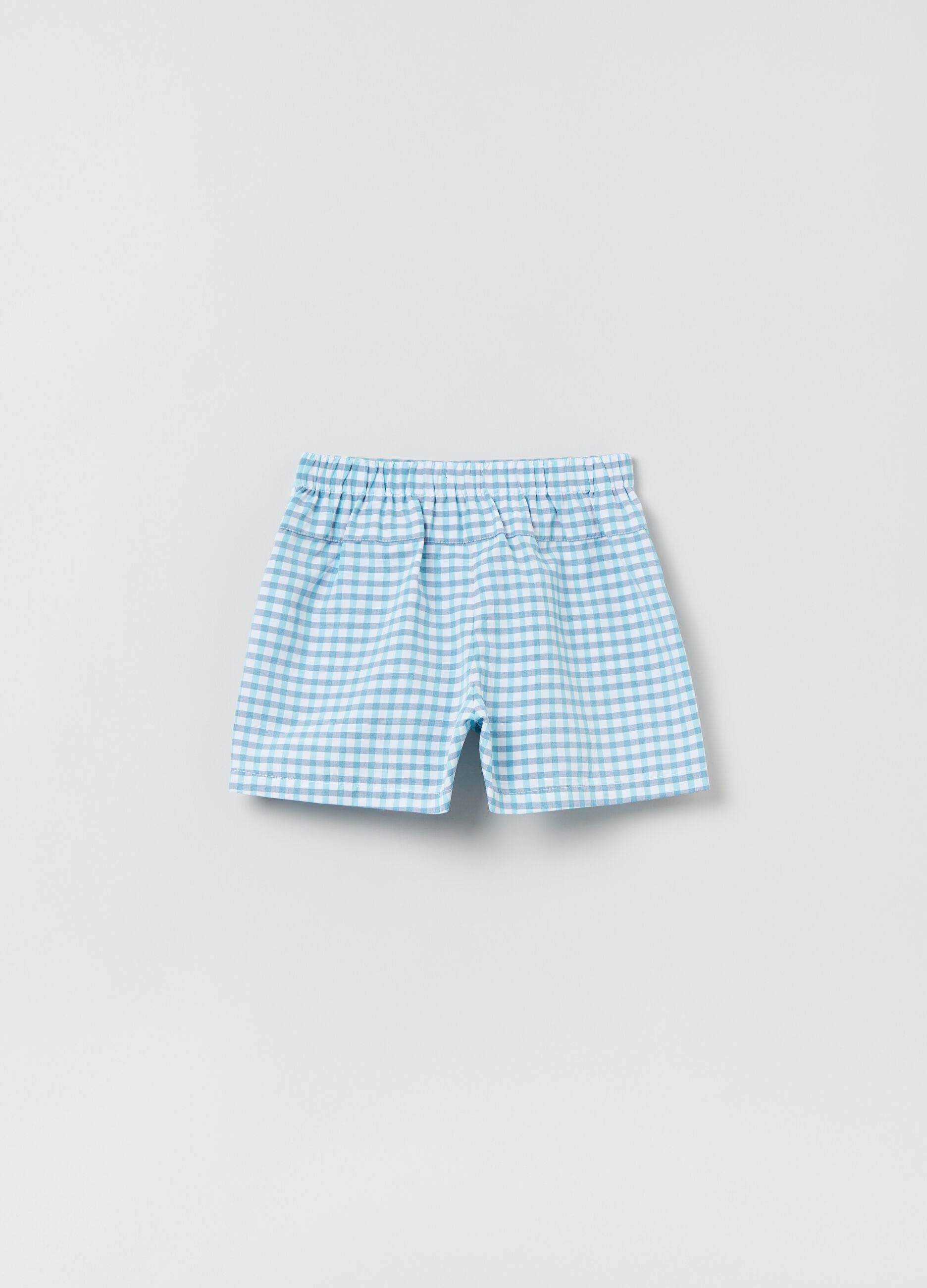 Shorts in fantasia vichy con fiocco_1