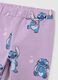 Completo da bambina in cotone bianco con Stitch_3
