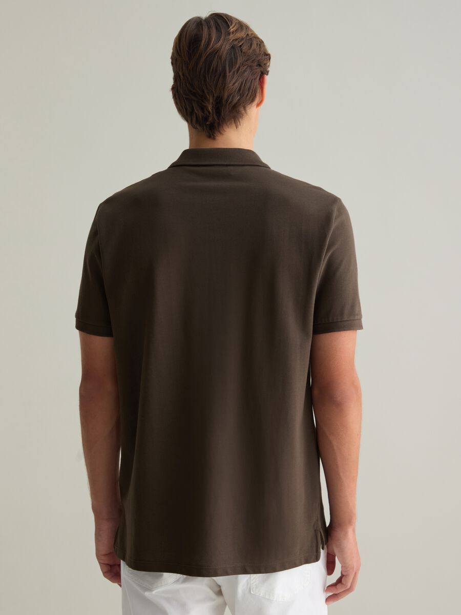 Brown Short-Sleeve Cotton Polo_2