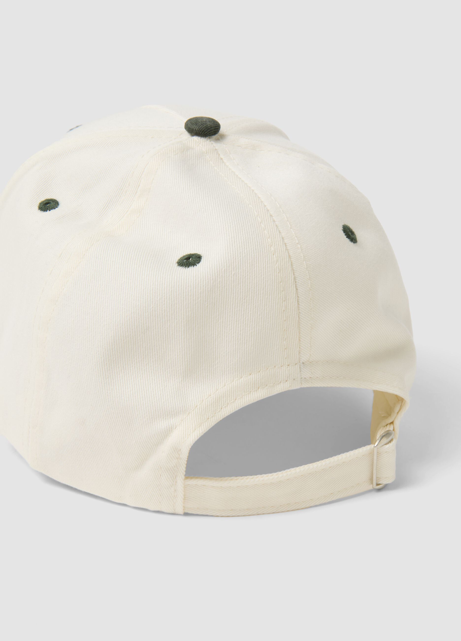 White pure cotton baseball cap
