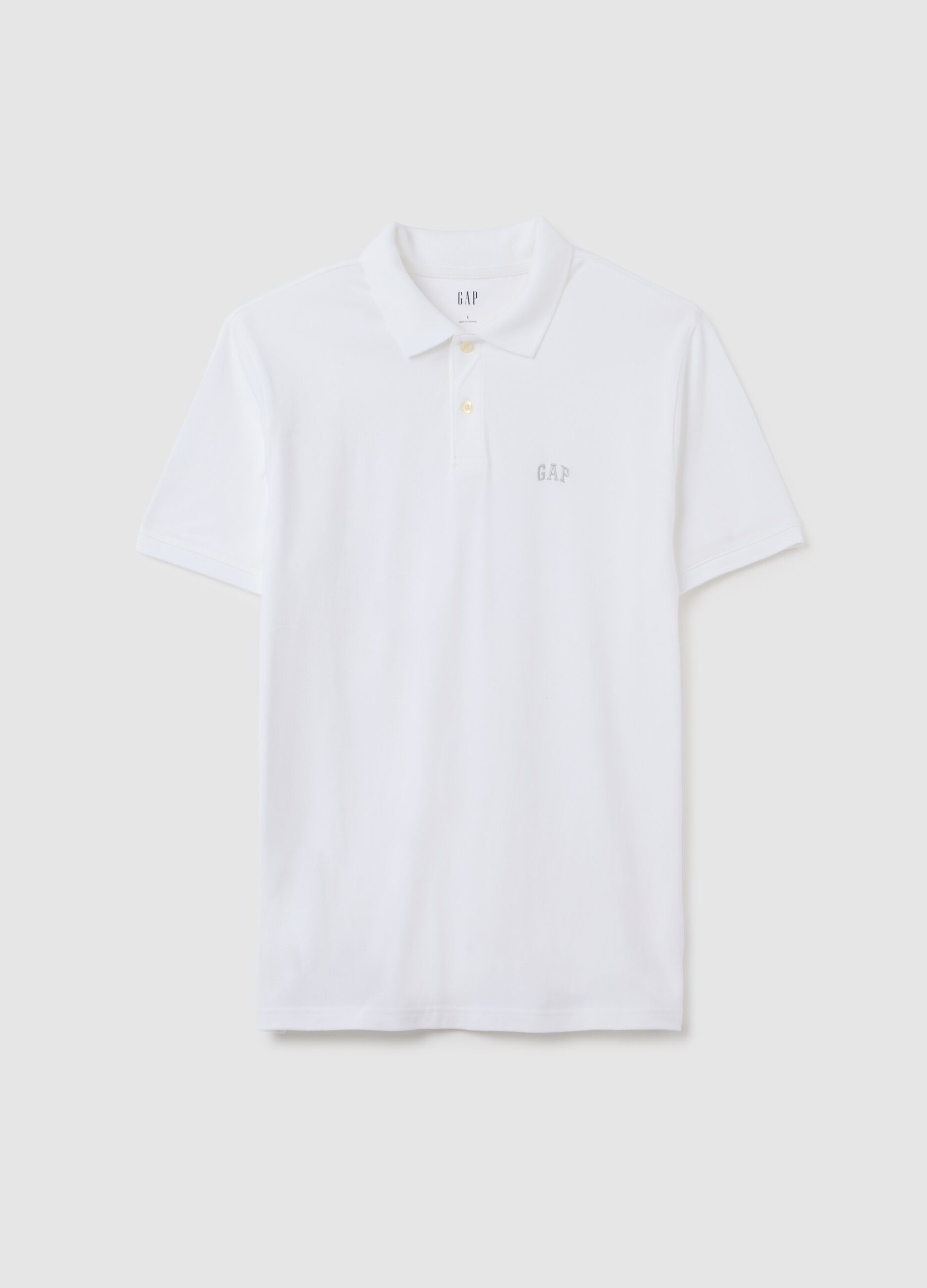 Pique polo shirt with embroidered logo