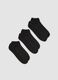 3-pack black ankle sports socks in stretch organic cotton_0