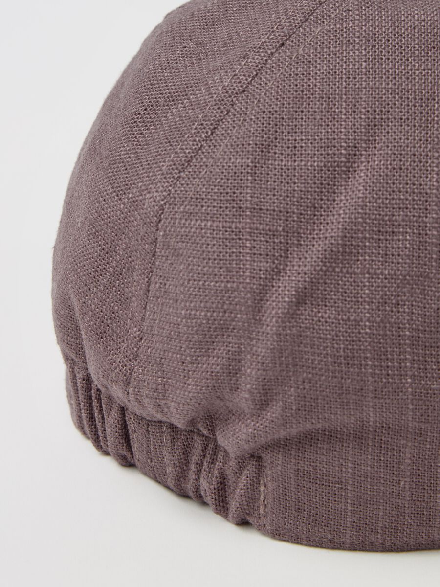 Viscose and linen flat cap_2