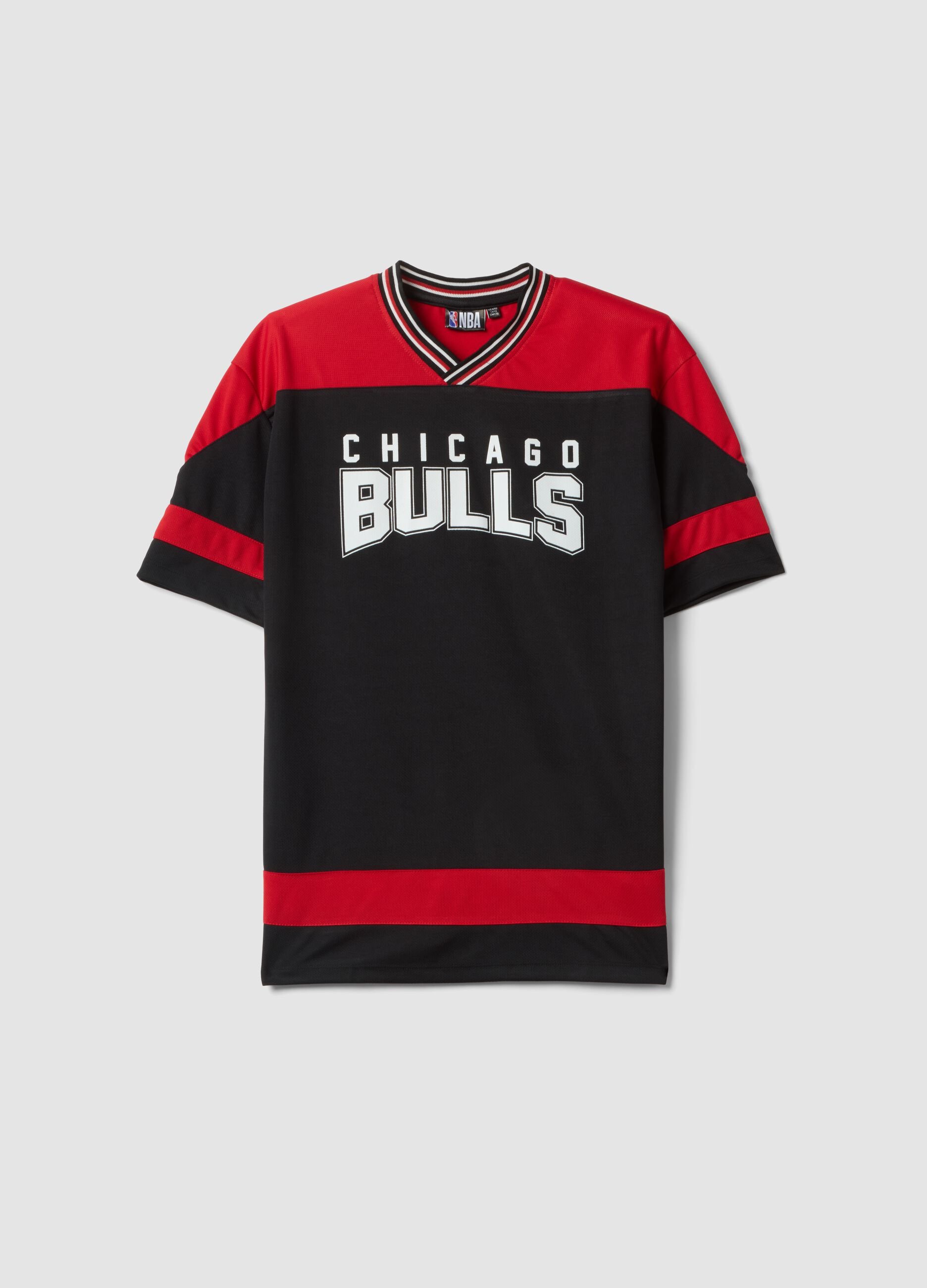Multicolour pure cotton T-shirt with Chicago Bulls logo for kids