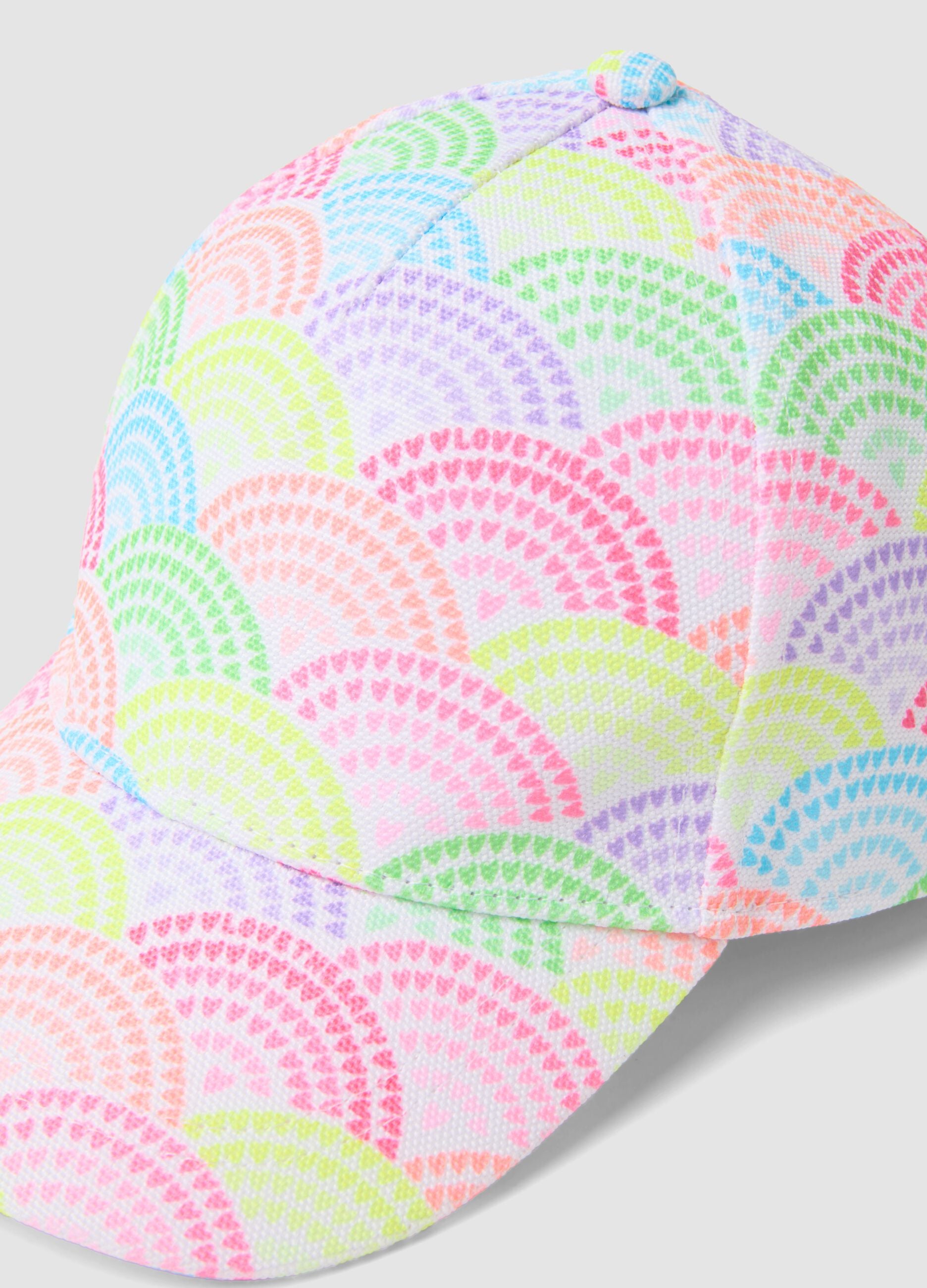 Multicolour patterned baseball cap