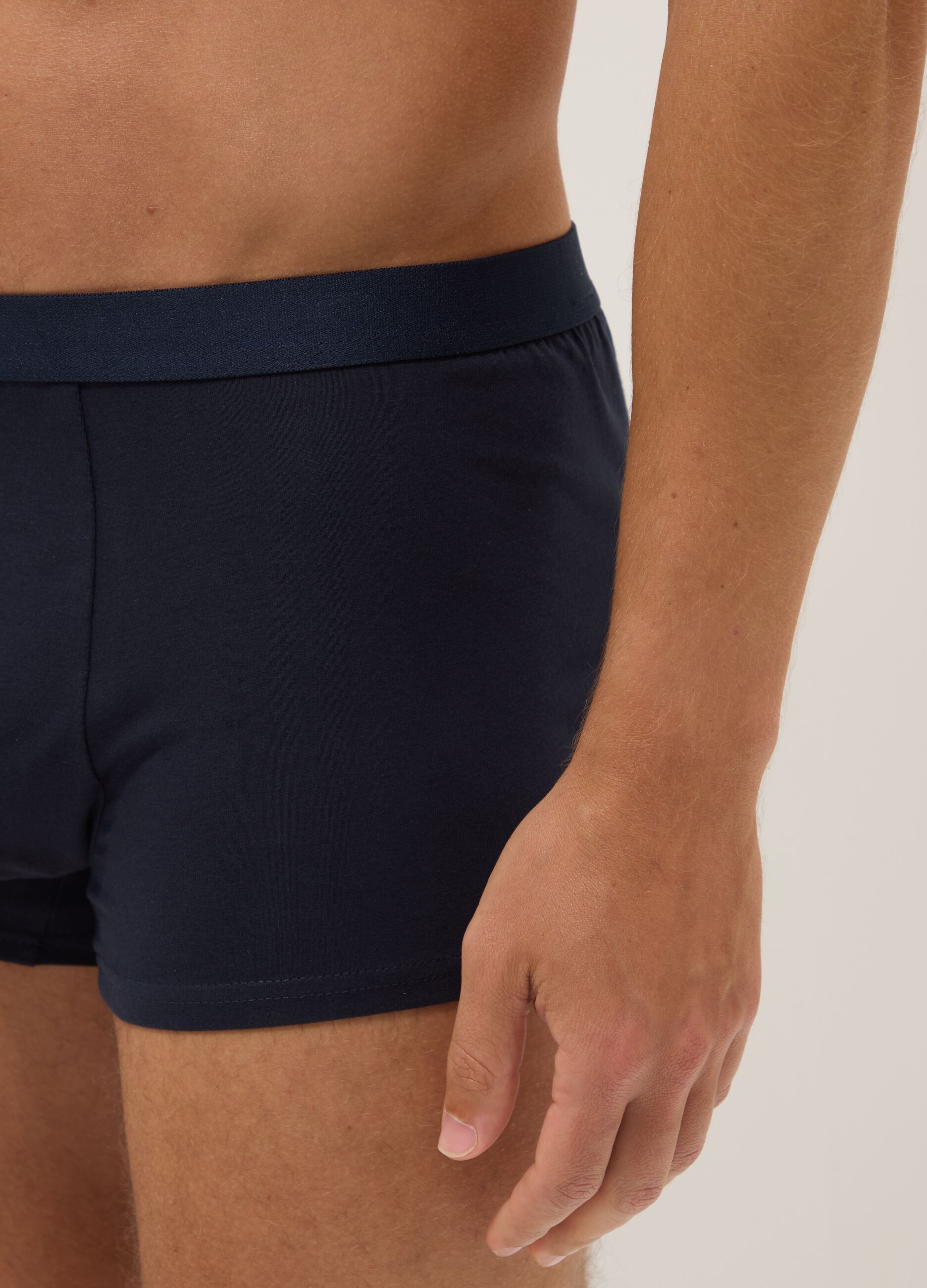 Tripack di boxer blu in cotone organico