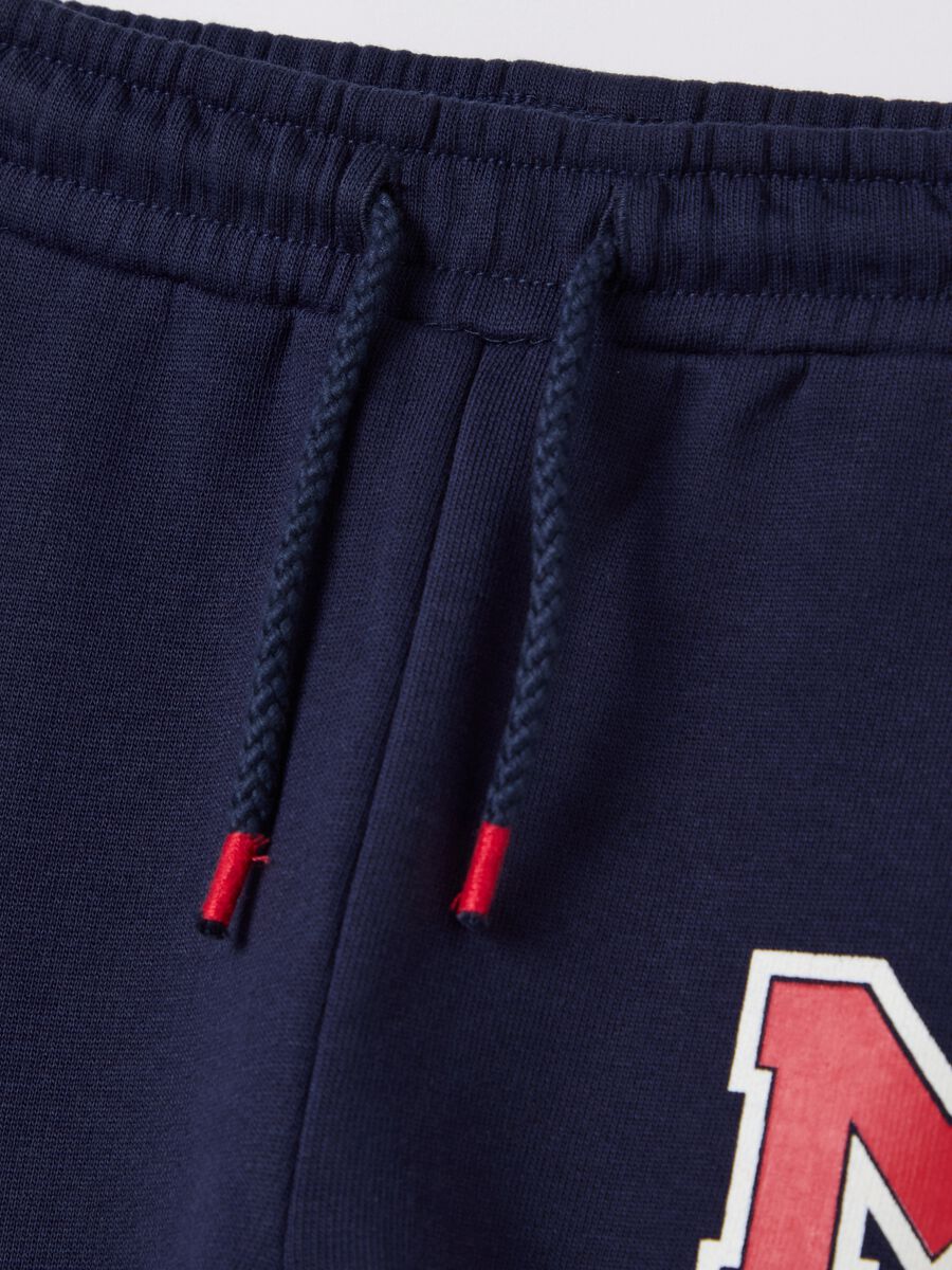 Cotton joggers with drawstring and Mickey Mouse print_2