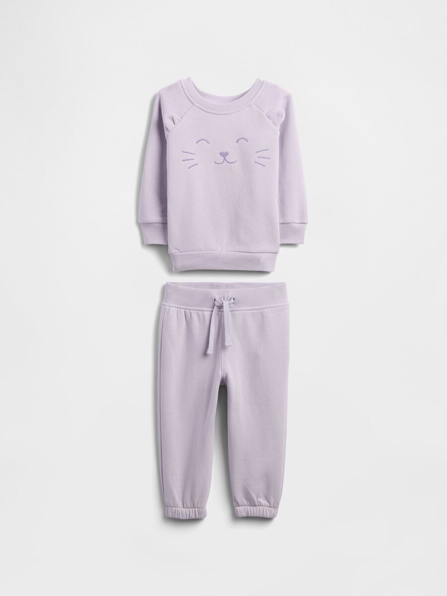 Purple cotton blend set_0