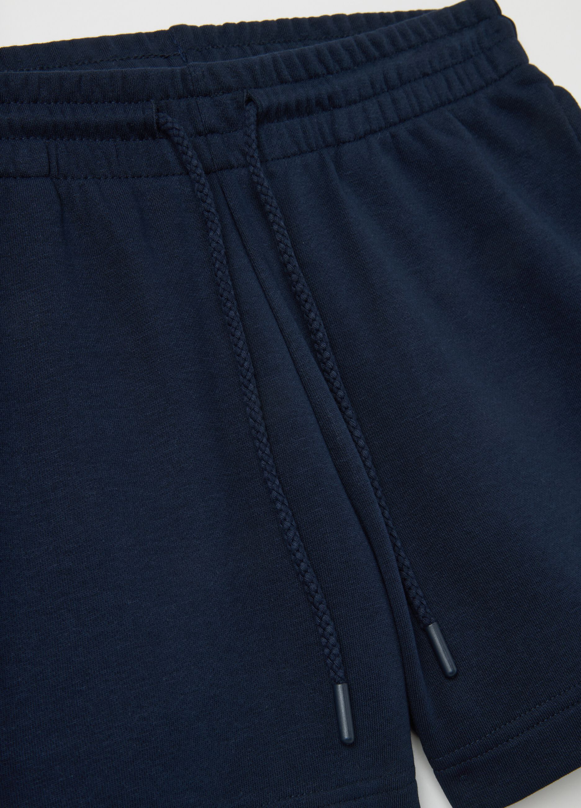 Pantaloncini da donna in cotone blu regular fit