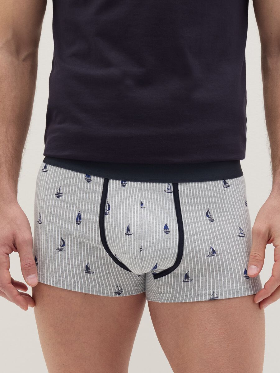 Three-pack boxer shorts in stretch cotton with print_1