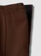 Gonna marrone in viscosa elasticizzata a vita regular_5