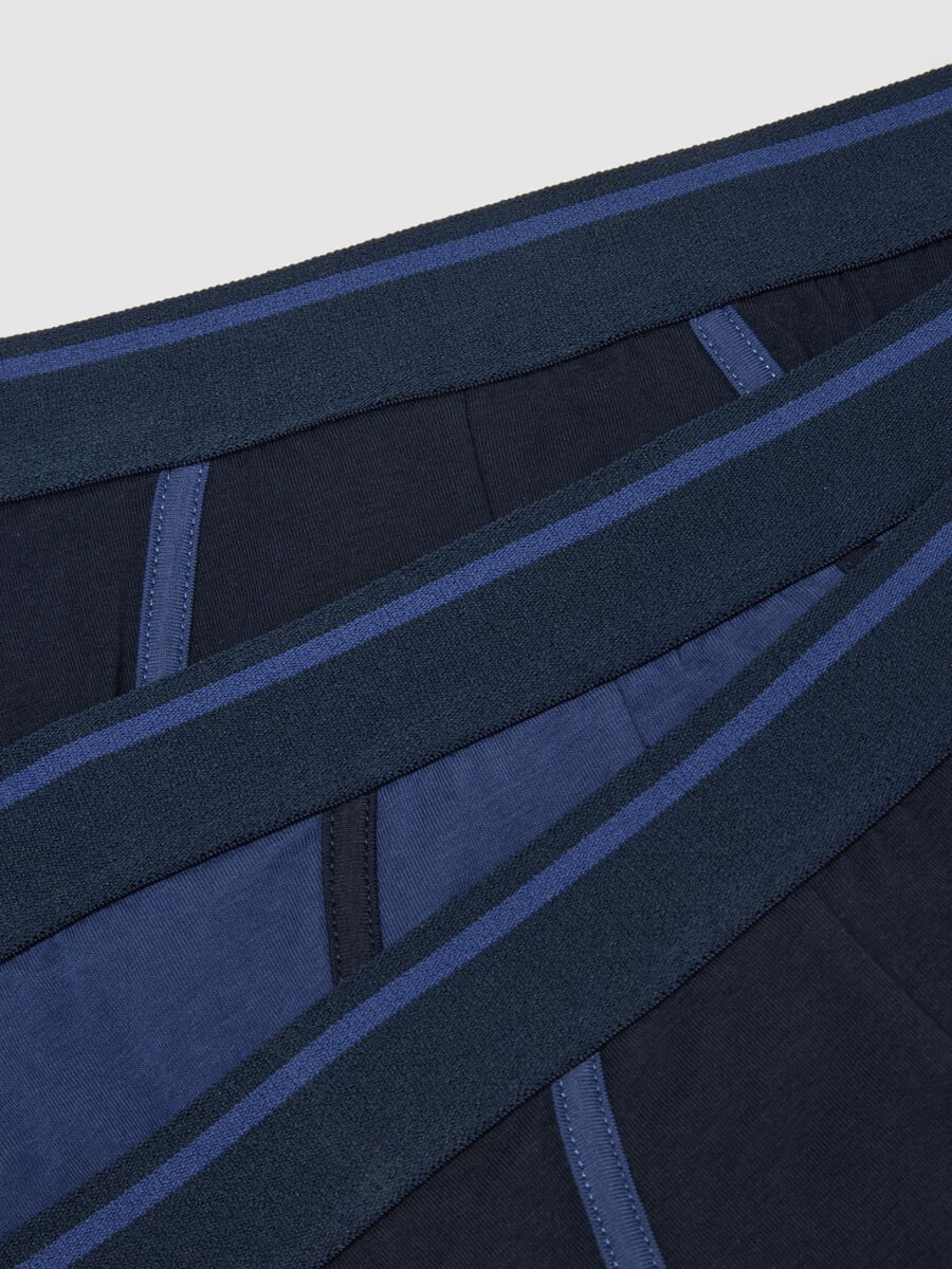 Tripack of blue stretch cotton briefs regular fit_5