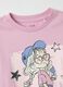Girls' pink pure cotton t-shirt with print_2