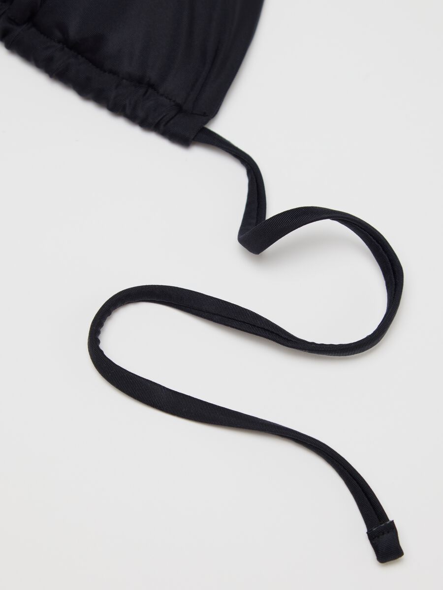 Black triangle bikini top with ties_5
