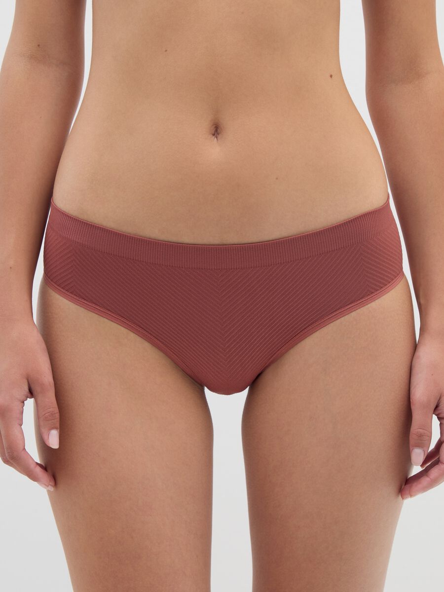 Brown Stretch Fabric Underwear_1