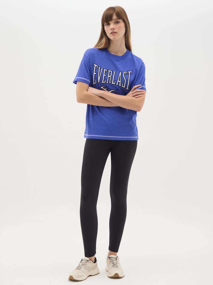 Blue short-sleeved cotton Everlast T-shirt_1