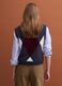 Grey jacquard wool-blend crew-neck gilet, regular fit_3