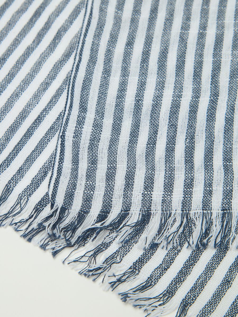 Pashmina a righe sfrangiata_2