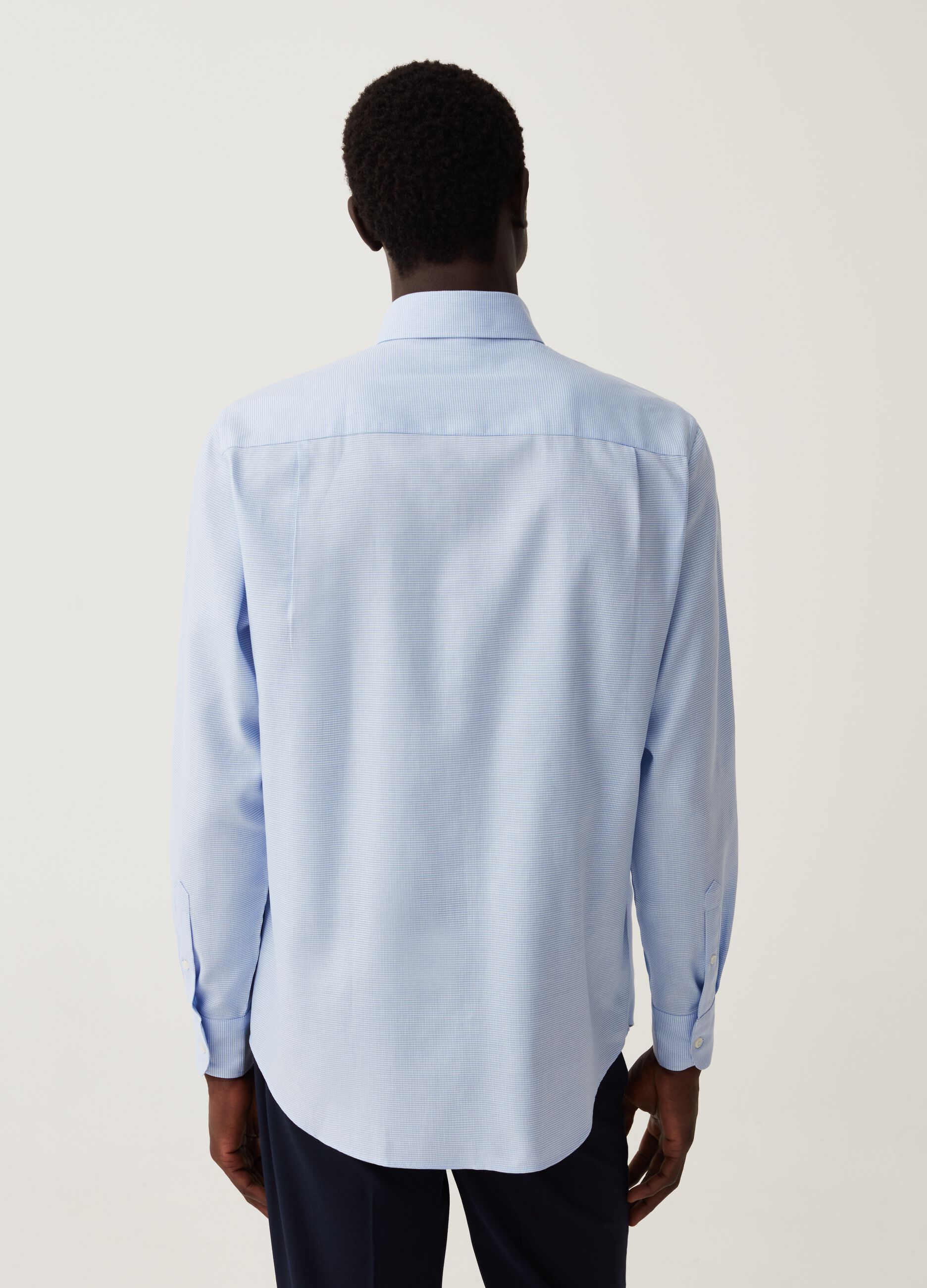 Camicia regular fit in cotone micro quadri_2