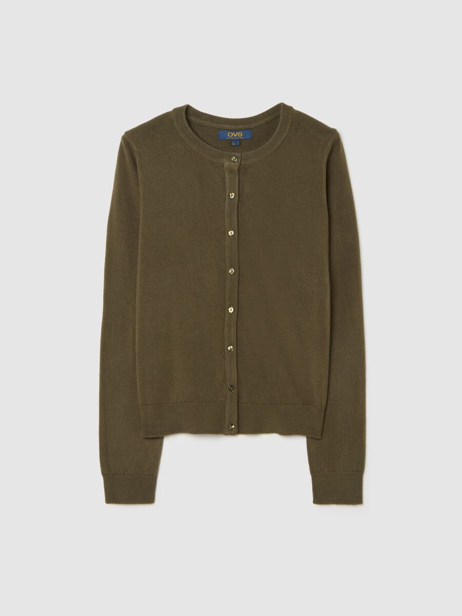 Green knitted jersey cardigan_4
