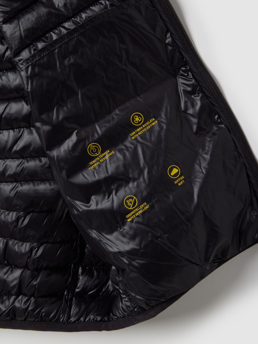 Black ultralight gilet regular fit without hood_1