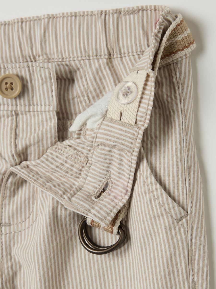 Striped chino trousers with belt_2