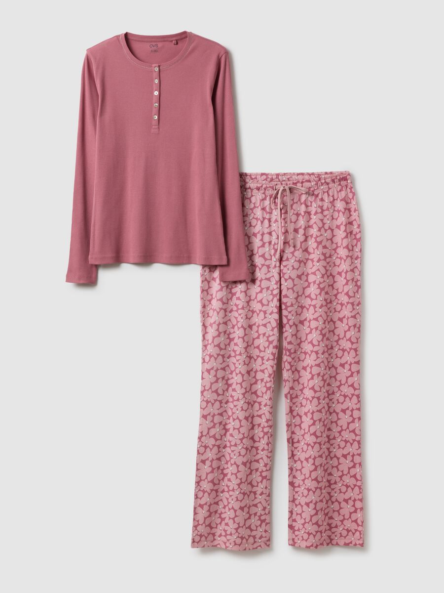 Multicolour Floral Pyjamas in Pure Cotton Regular Fit_4