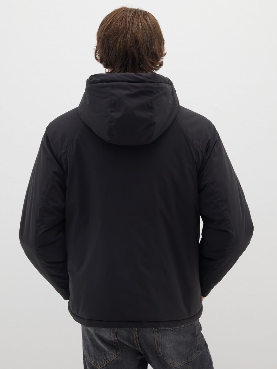 Black winter jacket regular fit_2